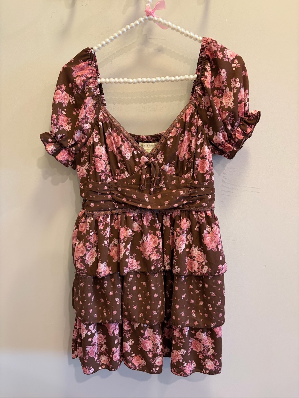 Pink and brown dress